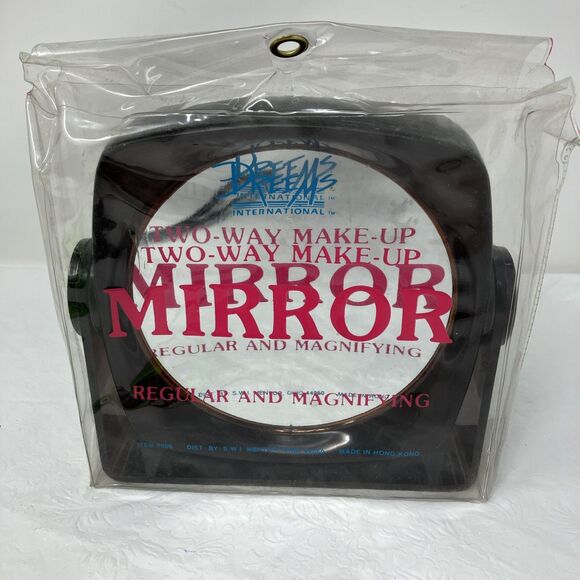 Vintage Magnifying Mirror Two Sided Vanity Plastic Tortoise Shell Hong Kong - Picture 16 of 16